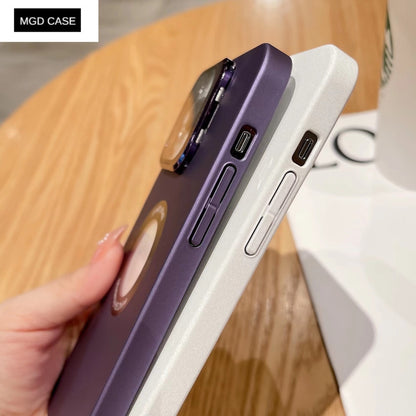 Frosted lens frame bracket mobile phone case