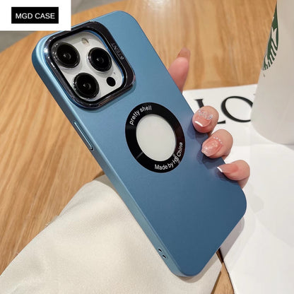 Frosted lens frame bracket mobile phone case