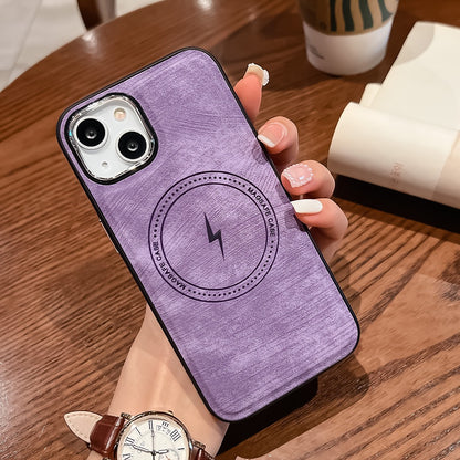 Leather texture magnetic phone case