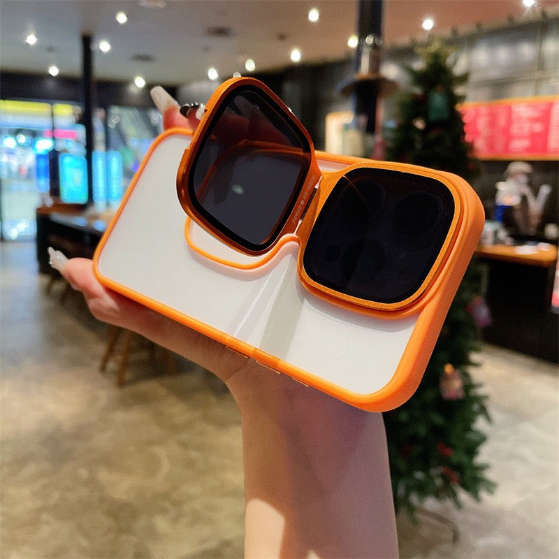 Anti-fall sunglasses holder mobile phone case