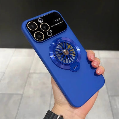 Lens protection rotating gyroscope phone case