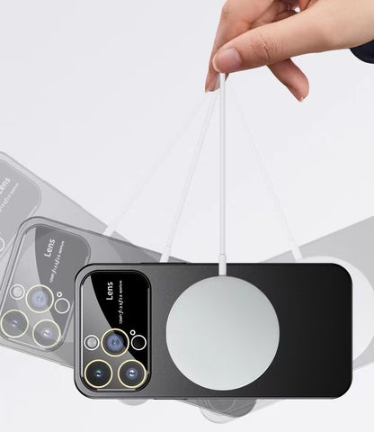 Lens protection rotating gyroscope phone case