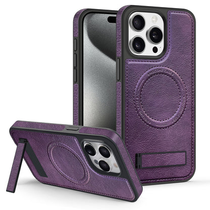 Leather stand magnetic phone case