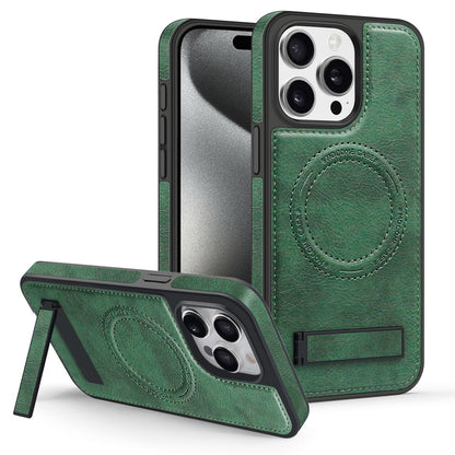 Leather stand magnetic phone case
