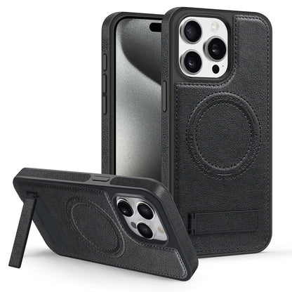 Leather stand magnetic phone case