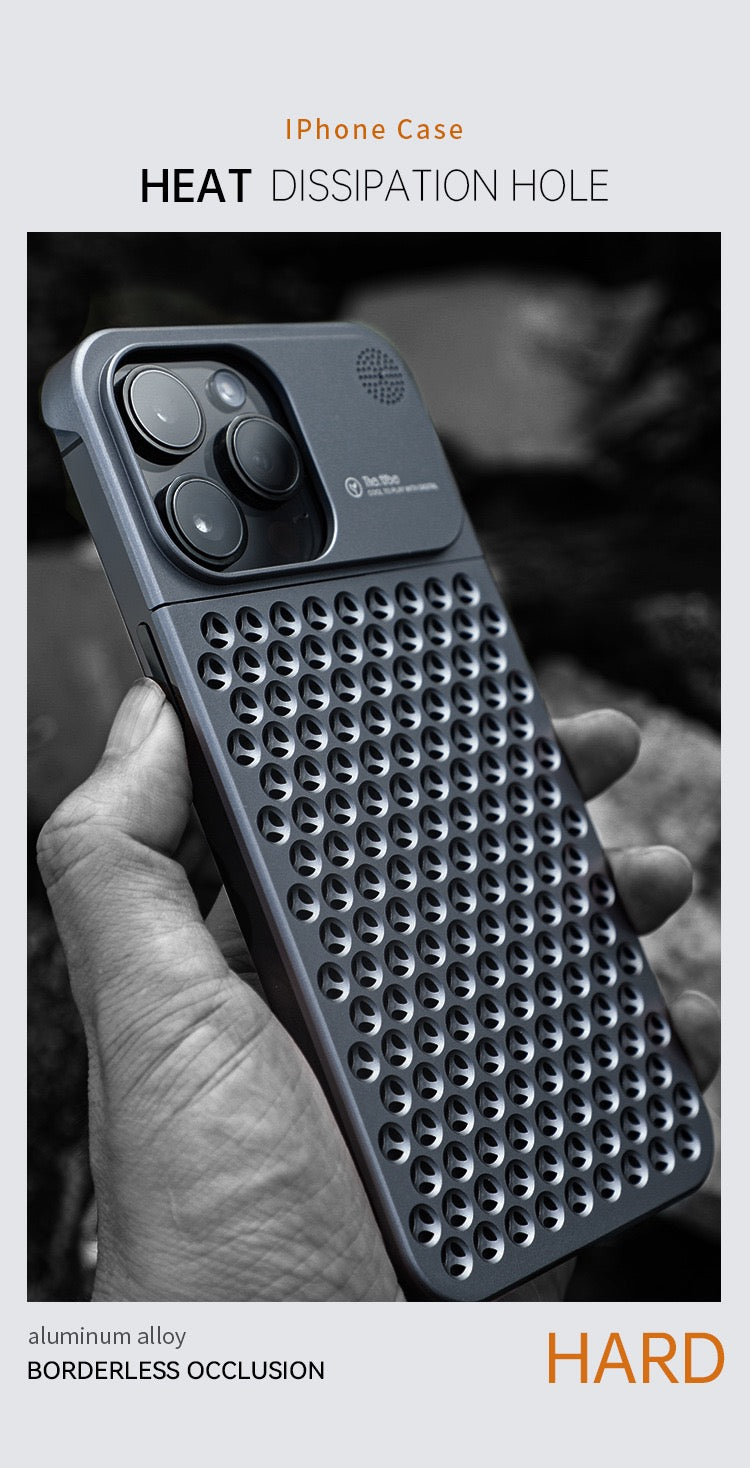 2025 Creative Fragrance heat dissipation metal snap phone case