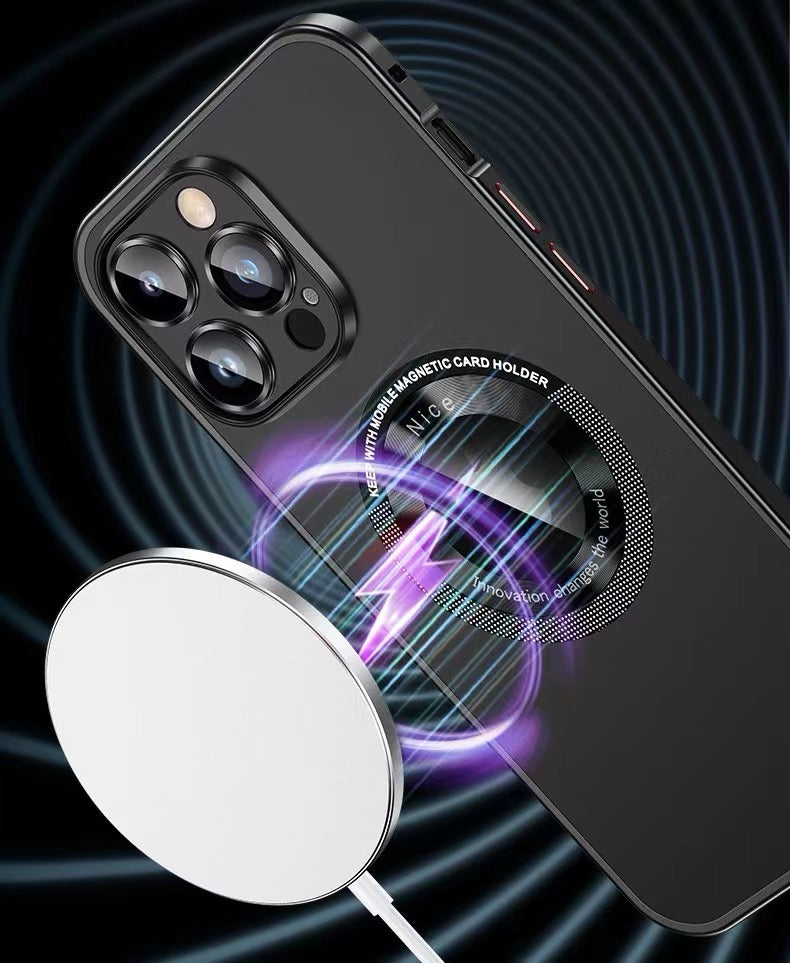 Metal Frame Hollow Magnetic Mobile Phone Case