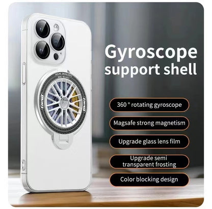 New Contrasting Color Rotating Gyroscope Magnetic Phone Case