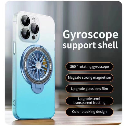 New Contrasting Color Rotating Gyroscope Magnetic Phone Case