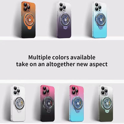 New Contrasting Color Rotating Gyroscope Magnetic Phone Case