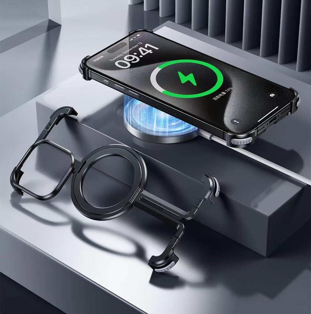 π-shaped Metal Magnetic Mobile Phone Case