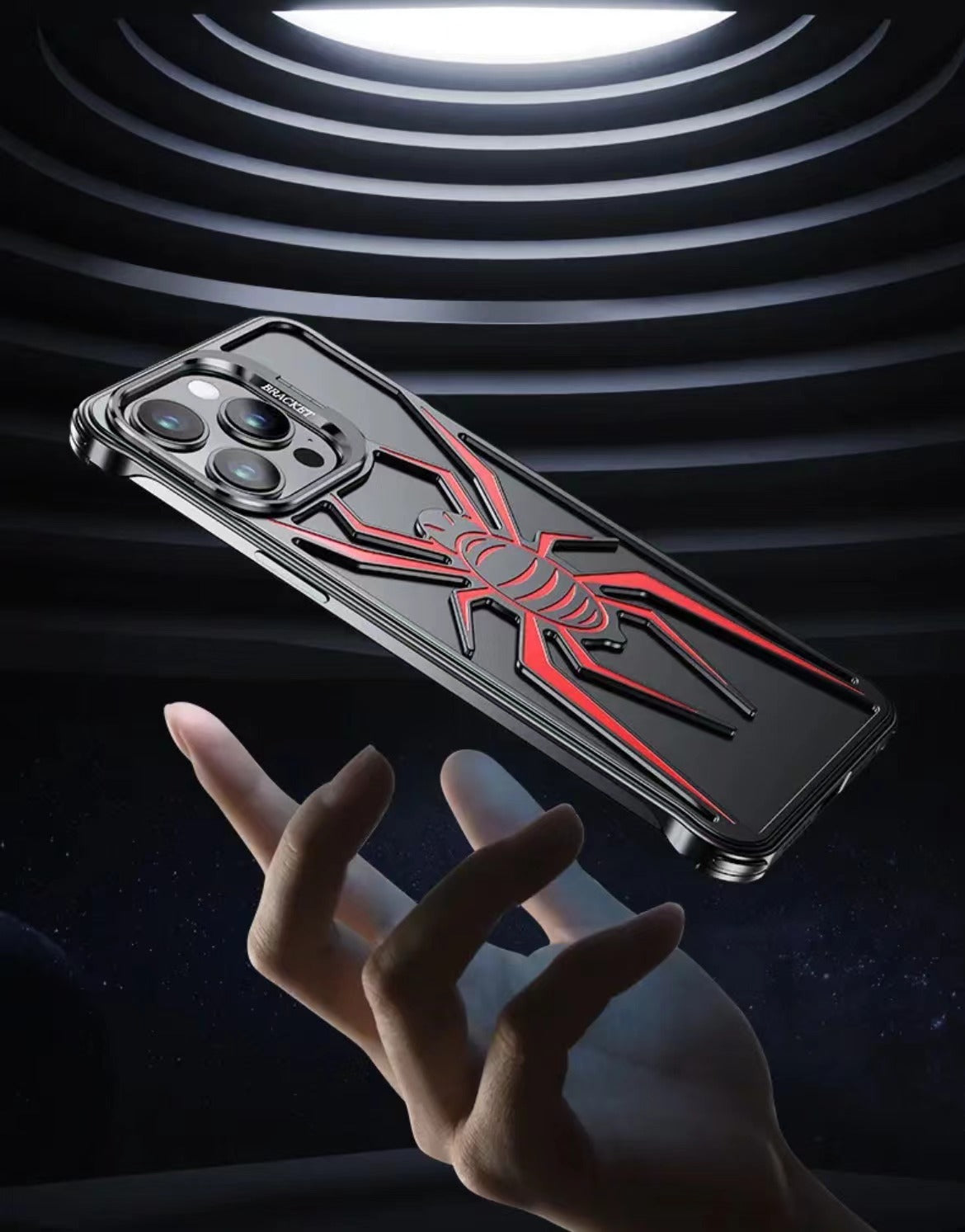 Creative Spider Armor Design Metal Anti-Fall Phone Case