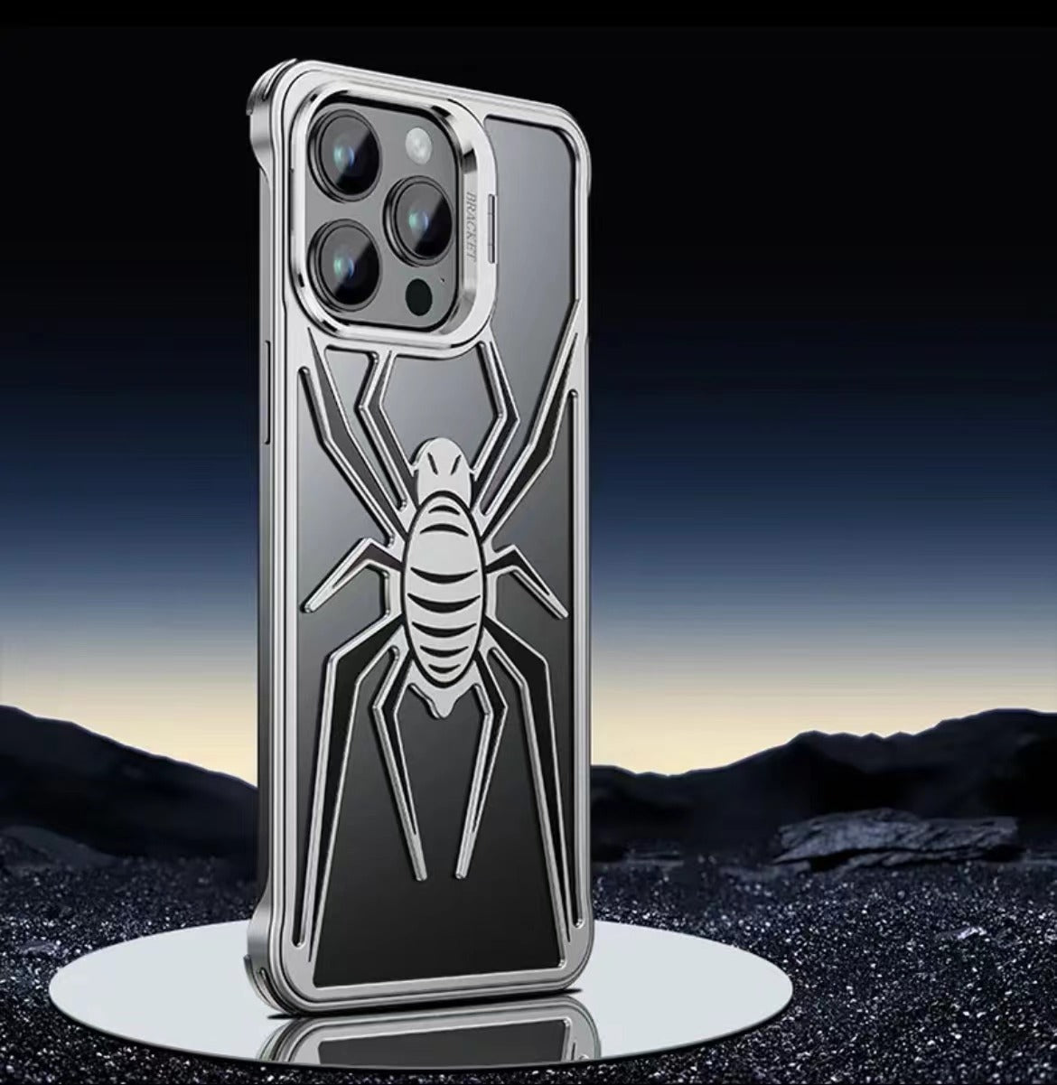 Creative Spider Armor Design Metal Anti-Fall Phone Case