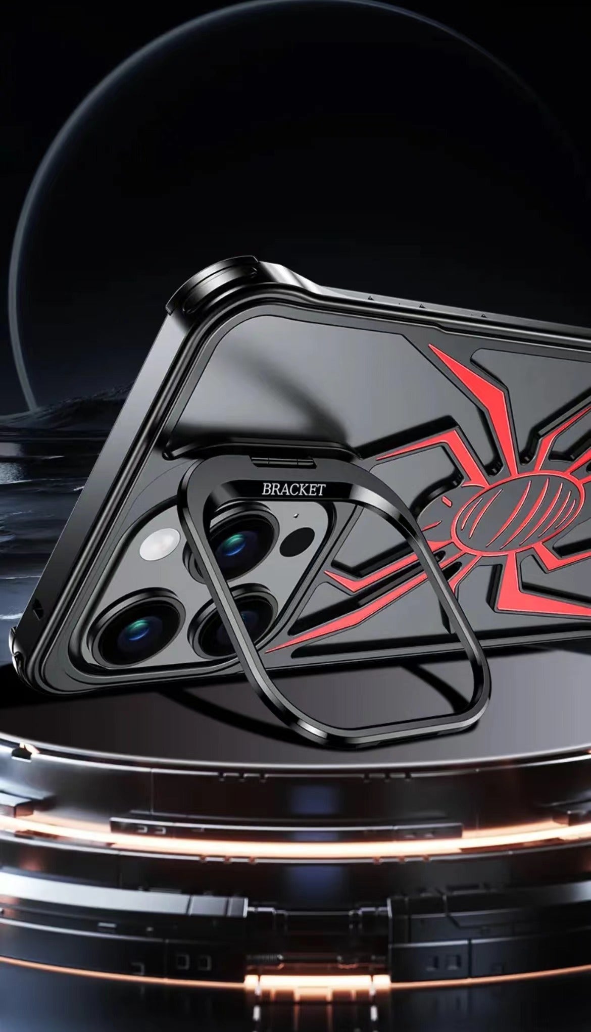 Creative Spider Armor Design Metal Anti-Fall Phone Case