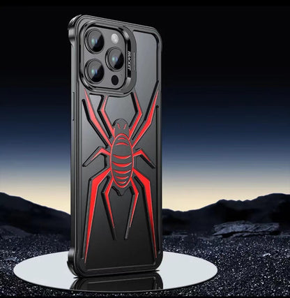Creative Spider Armor Design Metal Anti-Fall Phone Case
