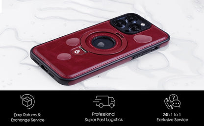 2025 New leather stand magnetic phone case