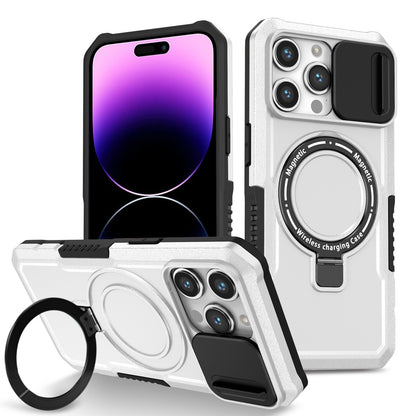 Mechanical style lens protection bracket magnetic phone case