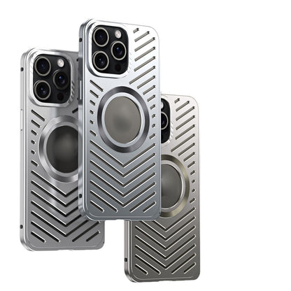 Ice-dazzling Magnetic Metal Buckle Heat Dissipation Phone Case