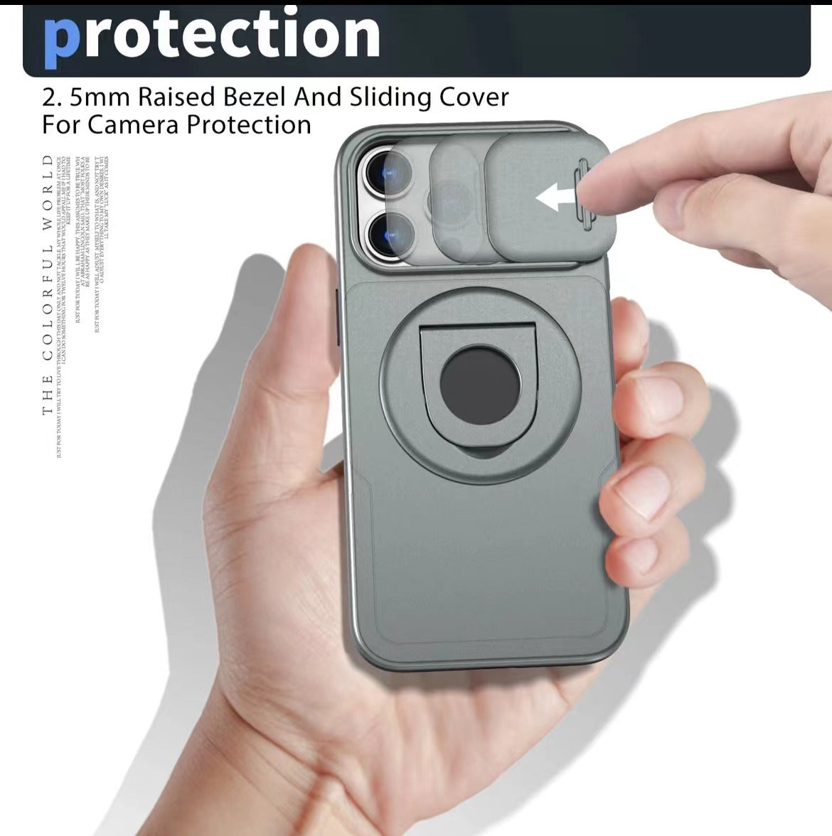Lens Protection Ring Holder Magnetic Phone Case