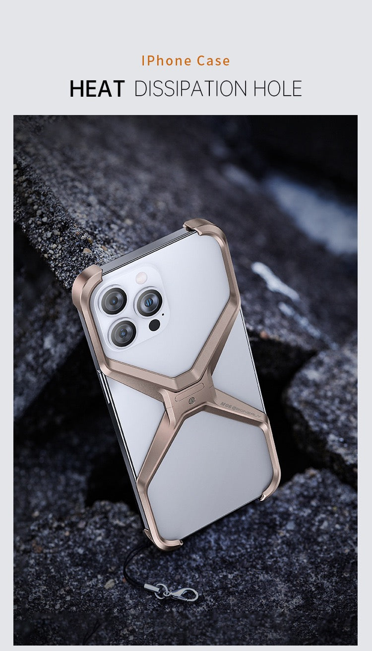 Innovative X Metal Frame Mobile Phone Case