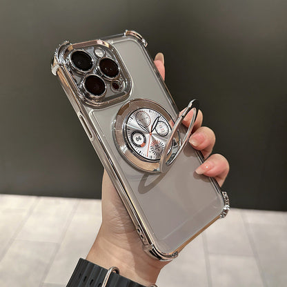 Clock pattern anti-fall bracket phone case