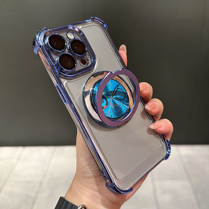 Clock pattern anti-fall bracket phone case