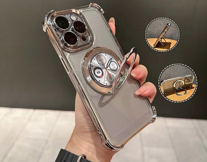 Clock pattern anti-fall bracket phone case