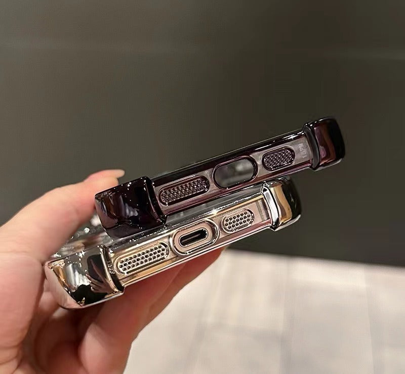 Clock pattern anti-fall bracket phone case