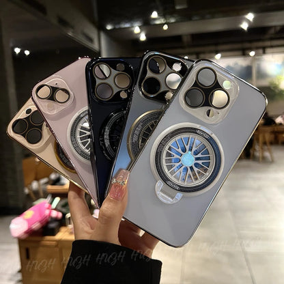 Frosted Rotating Gyroscope Magnetic Phone Case