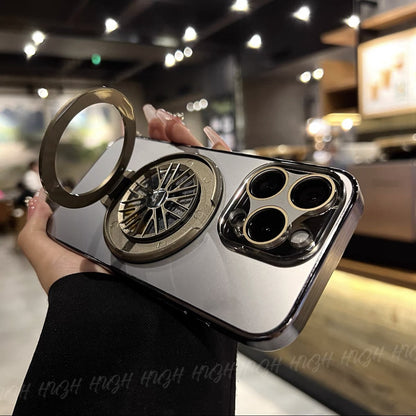 Frosted Rotating Gyroscope Magnetic Phone Case