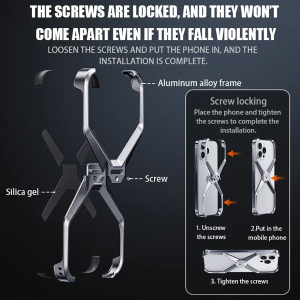 Innovative X Metal Frame Mobile Phone Case