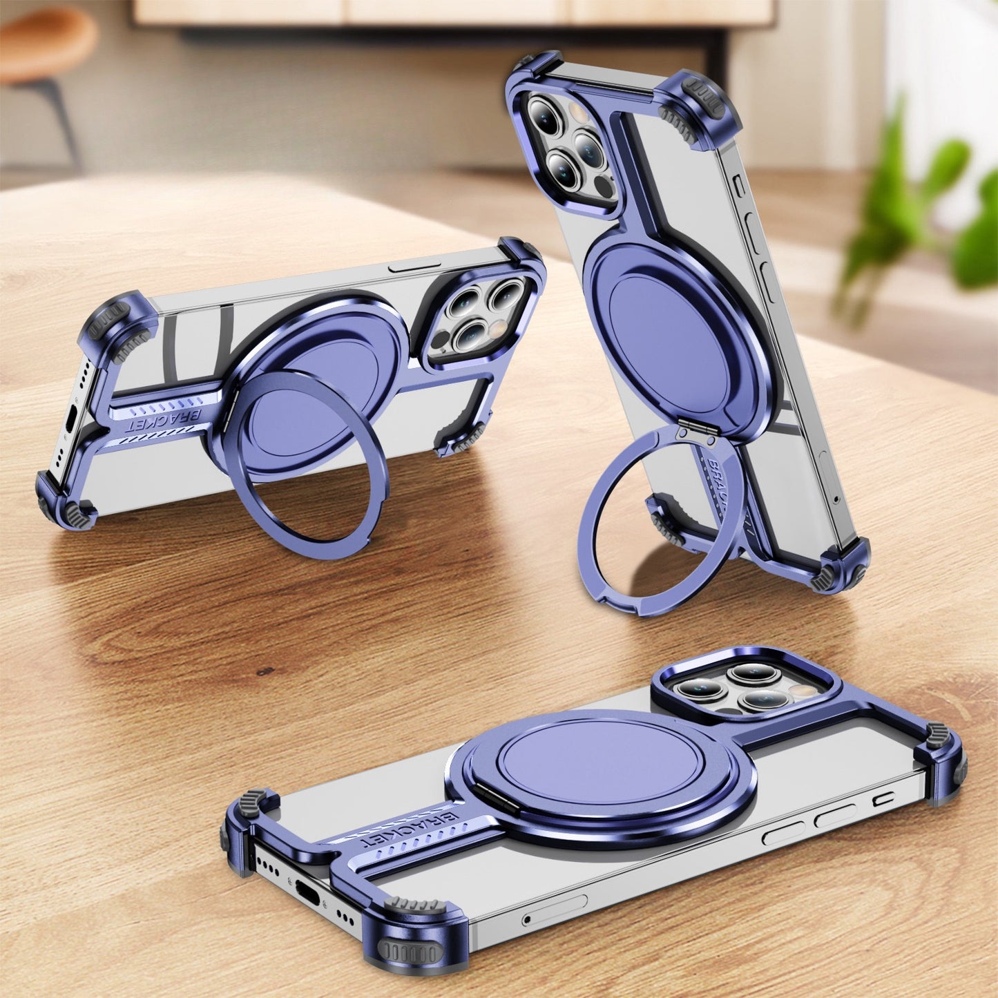 Personalized Skeleton Rotating Magnetic Holder Phone Case