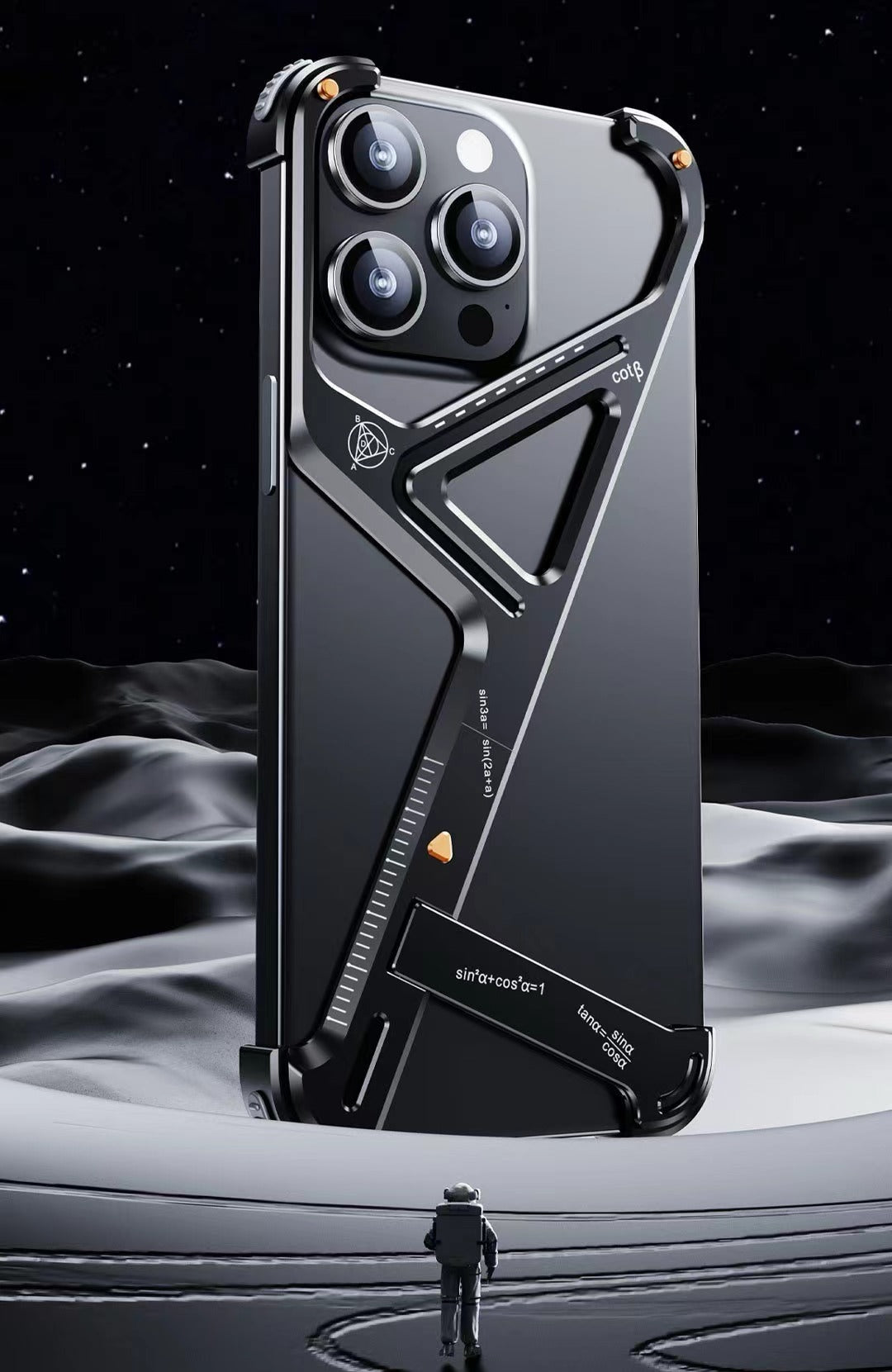 Creative Portable Anti-Fall Geometric Stand Phone Case