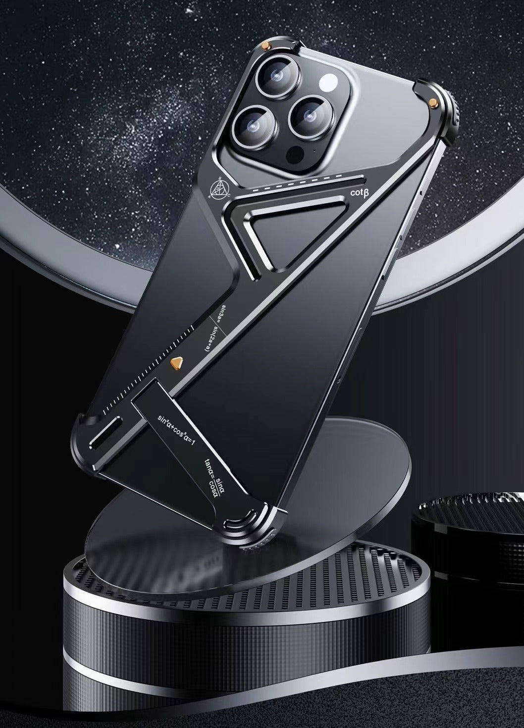 Creative Portable Anti-Fall Geometric Stand Phone Case