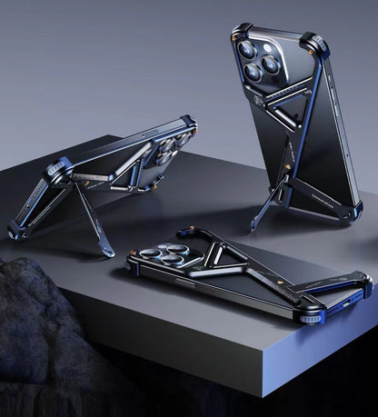 Creative Portable Anti-Fall Geometric Stand Phone Case