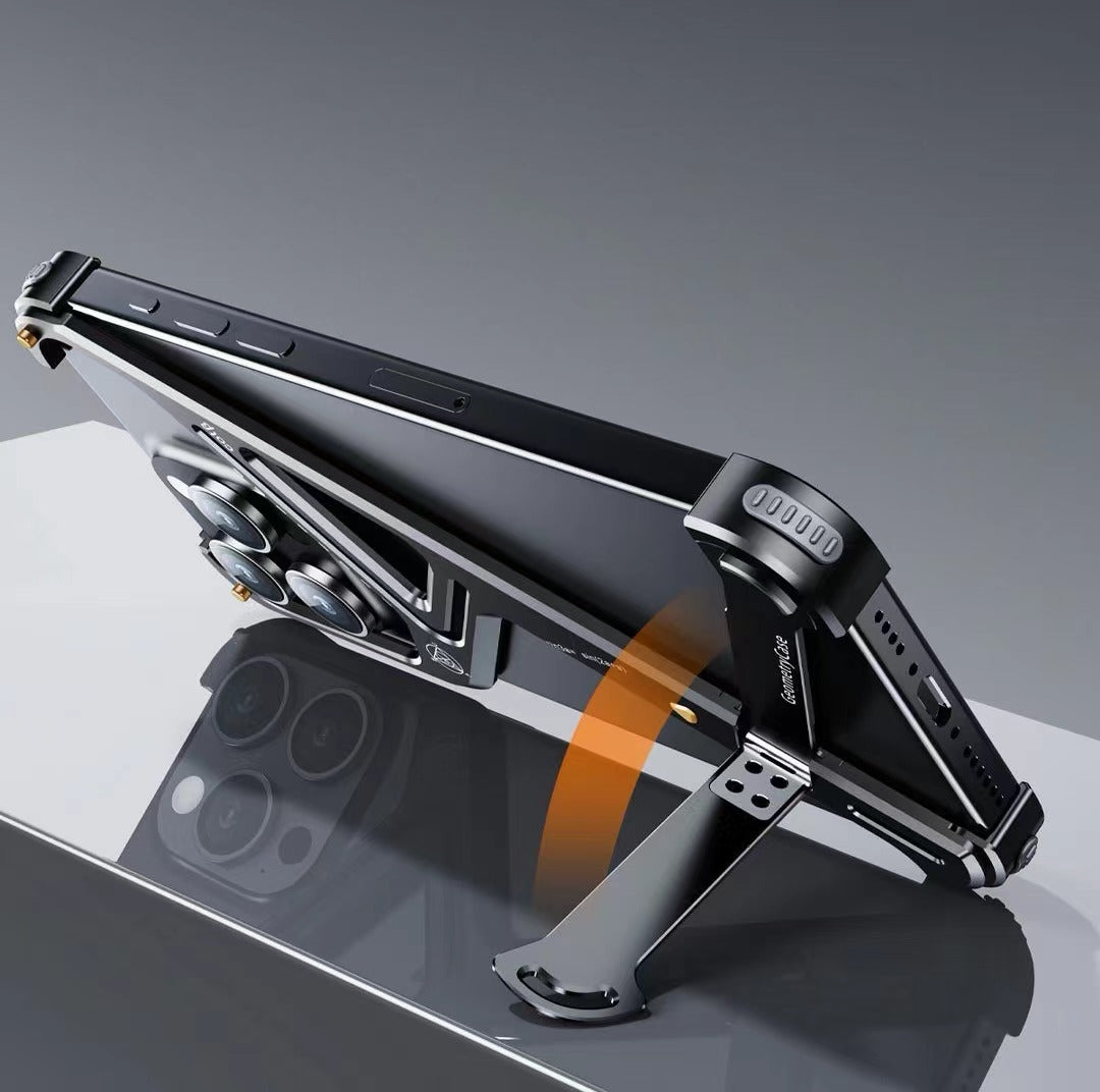 Creative Portable Anti-Fall Geometric Stand Phone Case