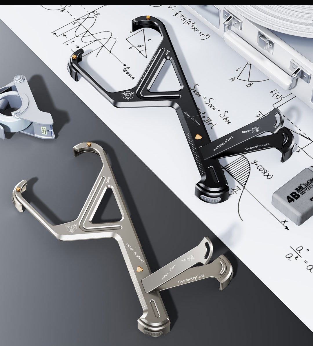 Creative Portable Anti-Fall Geometric Stand Phone Case