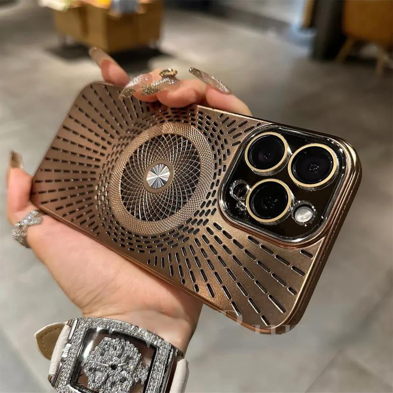 Ice-Feel Hollow Cooling Magnetic Phone Case