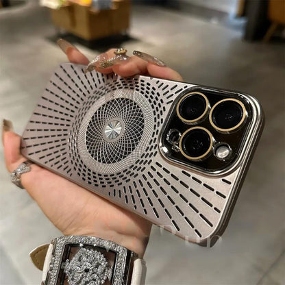 Ice-Feel Hollow Cooling Magnetic Phone Case