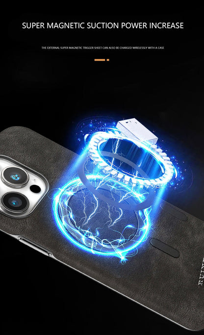 New Business Suede Magnetic Phone Case