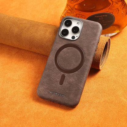 New Business Suede Magnetic Phone Case