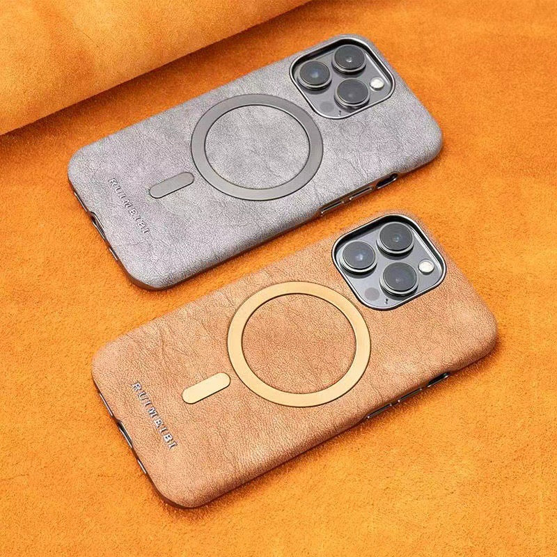 New Business Suede Magnetic Phone Case