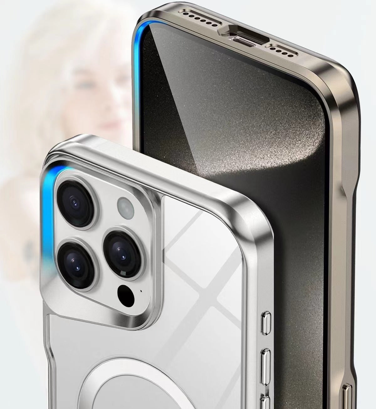 New Small Waist Transparent Magnetic Phone Case