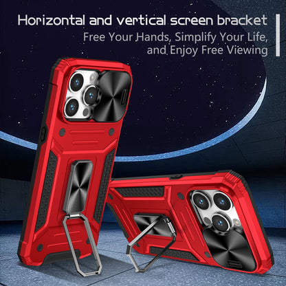 Lens protection anti-fall ring bracket phone case