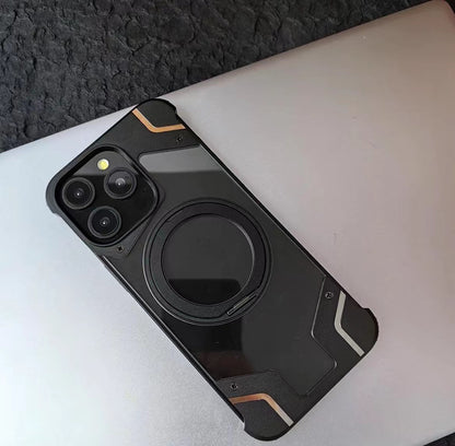 Metal Mecha Frameless Magnetic Bracket Phone Case