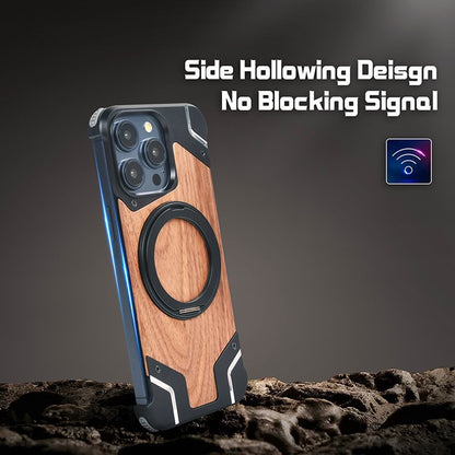 Metal Mecha Frameless Magnetic Bracket Phone Case