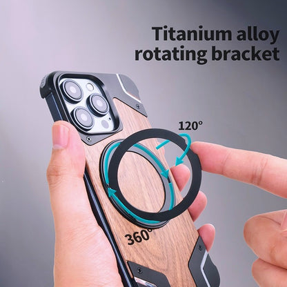 Metal Mecha Frameless Magnetic Bracket Phone Case