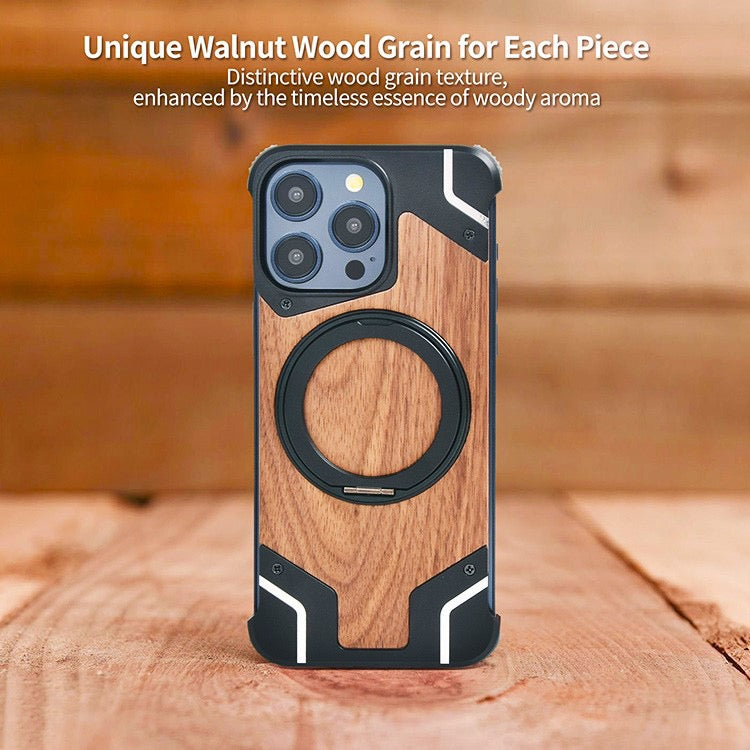 Metal Mecha Frameless Magnetic Bracket Phone Case