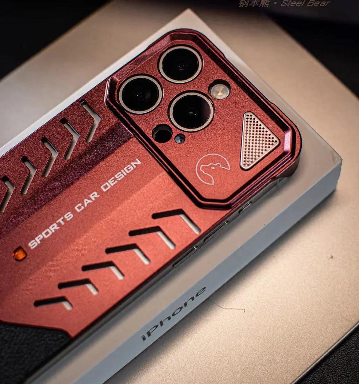 2025 New Supercar Design Metal Heat Dissipation Phone Case