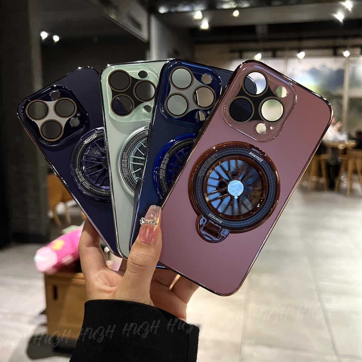 Frosted Rotating Gyroscope Magnetic Phone Case